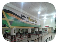 Aankomst..Sangster International Airport