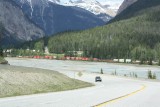 lange trein Glacier Nationaal Park