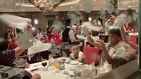 Filmpje zwaaiende servetten