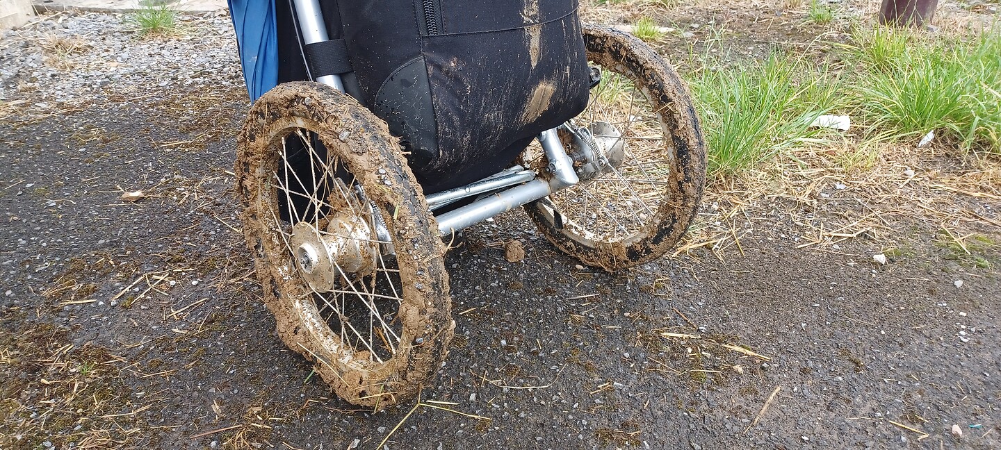 Karwash na een patattenveld