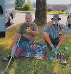Einde van de dag en bezoek