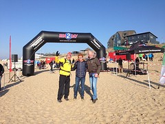 Finish van de Scheveningen-Zandvoort marathon (42,195 km)