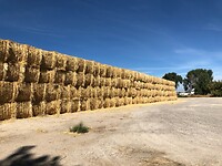 Hooibalen langs de weg.