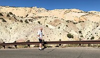 Jan in het Dinosaur National Monument.