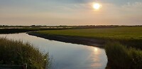 Ondergaande zon Texel