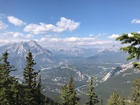 Zicht op het plaatsje Banff
