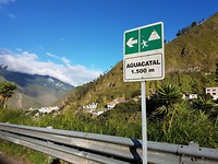 Evacuatie route bij eruptie