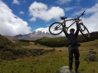 Bij een Incatrail, zucht op de Chimborazo