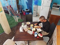 Ontbijtje in het hostel