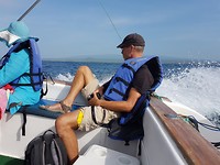 Op de speedboat