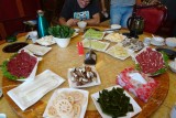 lekker eten aan de draai tafel