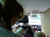 in the car