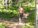 Looking for chanterelle mushrooms in the Østmarka forest