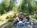 Enjoying the warmth in Østmarka forest