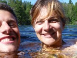 swimming in the Østmarka forest