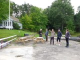 Visiting Malmøykalven - one of the patient dormitories in the background