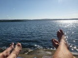 Our swimming spot on Langøya