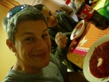 Using the 4 hours to enjoy some borscht (red beet soup.. :))