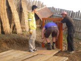 Building a Ger... first the door - pretty low :))