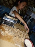 Making pasta.... we trying to help.. :)