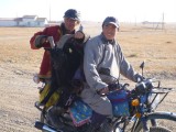 A motorcycle is a good mean of transport also for a goat :))
