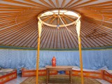 Our first Ger from inside.... cosy!