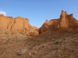"Flaming red cliffs"