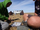 using the time to play backgammon in Gobi :D