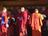 Monks waiting before the ceremony in Gandan Monastery