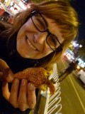Eating starfish (I'm sorry!!!) at the nightmarket in Beijing