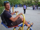 And the outdoorgyms are funny but somehow cool as well :)