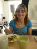 Chinese Breakfast - Fried Pancake and Bean Tea :) jummy though