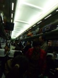 Inside the train..... we the only non chinese :D