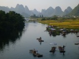 Yulong river and the bamboo rafts