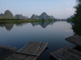 Yulong river and the bamboo rafts