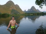 Swimming!! - the Chinese think it is too cold :-D (20 degrees)