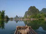 With the Bambooraft on the Yulong River.... nice..
