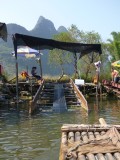 Going upstream with some sort of Bamboo lift.....