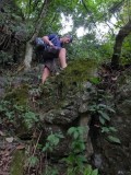 Climbing up the hill for an awesome view... sweaty business!! :)