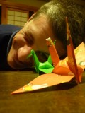 Origami lesson in the Hostel.... fun but my fingers are too big:D