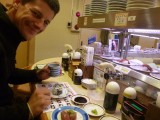 Kaiten Sushi in Kyoto`s oldest Kaiten Sushi Restaurant... Fukushima Fish here we come :)
