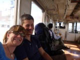On the train to our Island ....