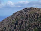 Dolorite is the most commons type of rock in Tasmanie - similar to basalt but not octagonal