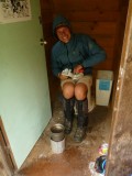 still raining so we cooked on the toilet first :DDD