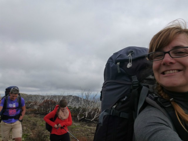 On the way to Mount Feathertop with the idea to sleep close to the top....