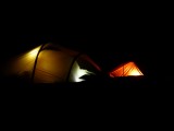 Our camp close to the top .... couldnt see a thing...