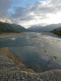 Taramakau River on the Westside of the Alps