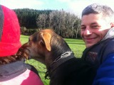 We on the quad with Rosie!! What a sweetie :)