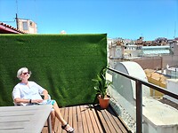 Balkon van hotel Petit Plaza de la Reina