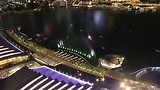 lasershow over Marina Bay